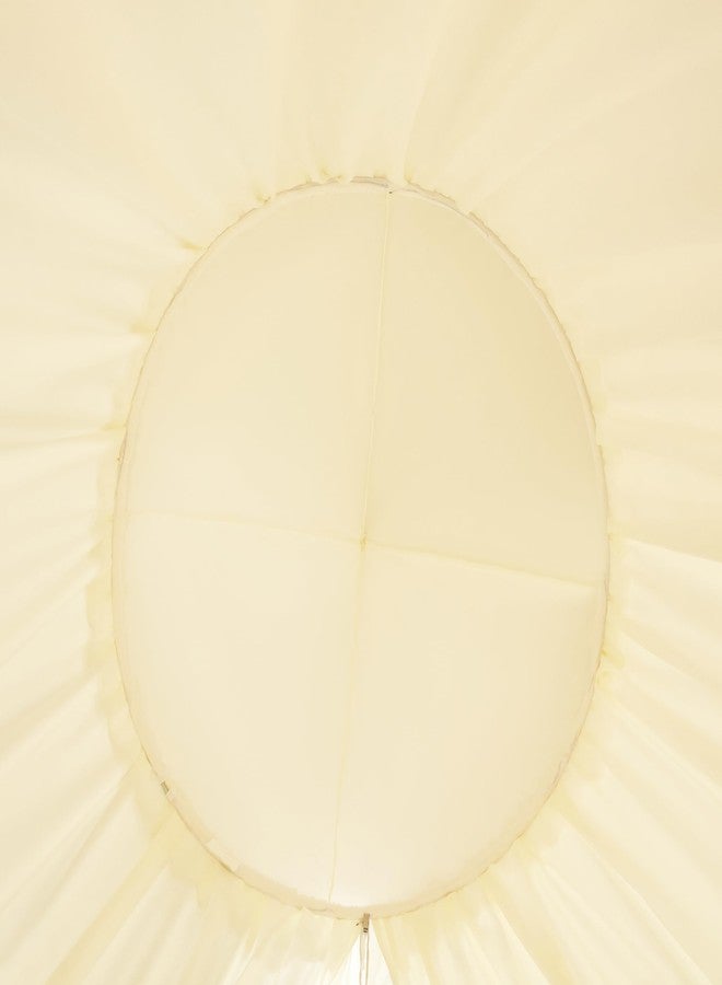 Akiky Kids Bed Canopy for Crib & Twin Size with Ruffles Dreamcatcher, Princess Girls Nursery Room Decor Toddler Baby Dome Round Hanging Tent Curtains Skirt Over Bed Reading Nook Play Tents Ivory - Image 5